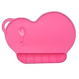 Kuke Kuke ベビー 赤ちゃん 子供用 幼児 安全シリコン ポケット付お食事マット お食事マット 吸着効果 滑り止め 食事の練習 食欲の促進 防水 安全 衛生 洗える 可愛い 4色系 4セット 