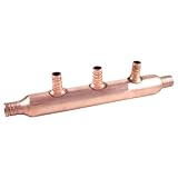 SharkBite 22784 3-Port Open Copper PEX Manifold, 1-Inch Trunk, 3/4-Inch, 1/2-Inch Ports by Sharkbite