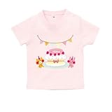 BabyChips バースデーパーティ(名入れ半袖ベビーTシャツ) 160 ライトピンク