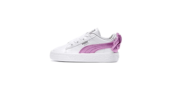 Amazon Co Jp プーマ Puma スニーカー バスケット リボン Bow ガールズ キッズ ホワイト ピンク 02 ｃｍ シューズ バッグ