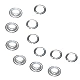 ステンレス鋼ハトメ、ソーイングアイレット＆グロメットアイレット ワッシャー (140セット 8mm シルバー)