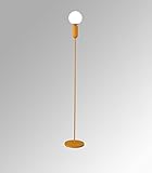 現代のシンプルなフロアランプ北欧のリビングルームベッドルームのベッドサイドの研究をリード鉄のアートE27 * 1 (色 : イエロー いえろ゜)