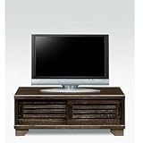 NEW古都 日本製 桐材 うづくり仕上げ TVボード (90 LO ブラウン)