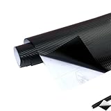 Mirhua 3D カーボンシート ブラックカーボンファイバービニール ステッカー DIY インテリアステッカー インテリアステッカー 耐熱耐水曲面対応 カッティングシート（30cm*150cm）