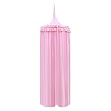 Samber Mosquito NetベッドキャノピーReading再生テント寝具キッズ子供ラウンドコットンドームベッドMantleベビー子供ゲームハウス ピンク Samber-123