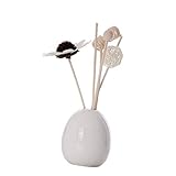 SM SunniMix エレガント　ファッション　花瓶　エッセンシャルオイル　香水ボトル　香水ホルダー　人工花　部屋　素晴らしい　装飾品　耐久性　6色選べる - 白