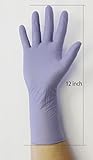 Infi-Touch Powder Free Hypoallergenic 12 Length Disposable 6 mil Thickness Steel blue (100 Gloves Co