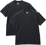 [ヘインズ] Tシャツ 2枚セット カットソー メンズ レディース ユニセックス ビーフィー BEEFY-T シンプル クルーネック 半袖 綿100 無地 かっこいい かわいい おしゃれ (H5180-2) XL：ブラック