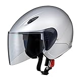 リード工業(LEAD) バイクヘルメット セミジェット SERIO RE-35 シルバー フリー 57~60cm未満