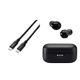 【本体+ワイヤレスイヤホンセット】エレコム USB Type-C & Type-C ケーブル USB PD対応 100W 50cm ブラック MPA-CC1G05BK + エレコム ワイヤレスイヤホン イヤホン bluetooth 5.3 タッチコントロール SBC/AAC対応 耳栓型 自動ペアリング Type-C充電 ブラック AMA92003