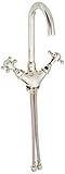 Rohl A1467XMPN-2 Country Kitchen Bar/Food Prep Mixer Faucet 5 C Spout with Cross Handles, Polished N