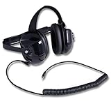 Rugged無線機h40-blk Behind the Head Listen Only Headset with 3.5 MM mp3 /スキャナ入力ジャック
