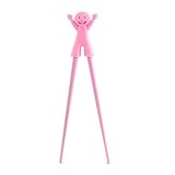 Baby Kids Portable Cartoon Bear DIY Puzzle Flatware Training Helper Learning Chopsticks (pink) by CO