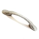 Lot of 20素朴なHammeredサテンクロム(シルバー)ソリッドキャビネットハンドルプルc033sat古代Treasures