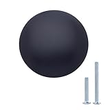 AmazonBasics Round Cabinet Knob, 1.18" Diameter, Flat Black, 10 Pack