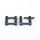 【KAMON】角カン ネジ式 内径13㎜ ブラックニッケル 2個セット クラフトパーツ 手芸 金具 修理 交換