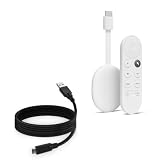 BoxWaveケーブル テレビ付きGoogle Chromecast対応 - DirectSync - USB 3.0 A - USB 3.1 Type C、USB C充電および同期ケーブル - 6フィート - ブラック