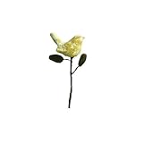 Ancient Graffiti Ceramic Yellow Bird Plant Pick [並行輸入品]