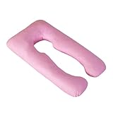 Nunubee U型妊婦枕 妊婦抱き枕　授乳クッション U型ビッグサイズ 多機能 ハグピロー 寝心地サポート枕 横寝 昼寝 トラベルクッション 母の日 無地