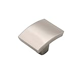 HickoryハードウェアRotterdamコレクション明るいニッケル1 – 1 / 2インチx 11 / 16インチノブ 1-3/8"  X 1-1/8" Square P3123-14 1