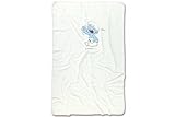 Baby Boum Extra Large Blanket and Toggle Bag with Cute Smurf Appliqu? (Milky White) by Baby Boum