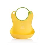 ソフト幼児のための色のシリコーンゲルは防水ベビービブ、幼児 (イエロー)