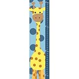 Green Leaf Art Growth Chart, Giraffe on Blue [並行輸入品]