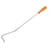 uxcell ペンキのローラーフレーム　メタル・シャンク　プラスチック・ハンドル　オレンジ　床＆壁＆天井