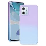 【 Agaiy 】MOTO G64 5G/MOTO G64Y 5G 対応 ケース グラデーションカバー 薄型 柔軟 軽量 モトローラ モトG64 5G スマホ保護カバー マット質感 全面保護 耐衝撃 TPU ケース 滑り止め 落下防止 moto g64 5g カバー (パープル/ブルー)