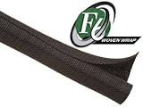 Techflex f6 Woven Wrap 1 " 25 '配線分割ワイヤCovering f6 W1.00bk