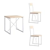 ホワイト／【3点セット】 ダイニングセット ダイニング テーブル チェア シンプル ダイニングテーブル 単身 ワンルーム コンパクト セット クラージュ