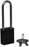 Sesamee 90143 KAアルミRekeyable安全ロックアウトwith1 – 1 / 2インチ40 mm幅南京錠、3-inch硬化鋼シャックル、ブラック