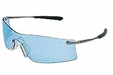 Safety Glasses, Protective Eyewear, Curved Framless, Light Blue Anti Fog Lens by MCR