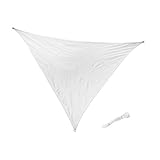 B Blesiya UV保護　シェードセイル　全8色　屋外　デッキ　ガーデン　中庭　プール　3m/3.6m　防水　三角　　 - ホワイト3.6m