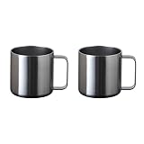 Atlas アトラス 2個セット アトラス 食洗器対応 オールステンレス 真空断熱マグカップ 400ml 大きめサイズ 保温 保冷 なめらか飲み口 キャンプ ASMS-400MT2P