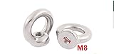 ケーブルロープm8メスねじ直径メタルLifting Eyeナットボルトリング4pcs