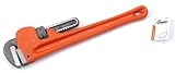 Tactix 730001T Pipe Wrench 200mm/8-Inch Black/Orange [並行輸入品]