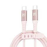 【TYB】タイプc 充電 ケーブル シリコン 65W Type-C 充電ケーブル ノートパソコン充電 usb-c 急速充電 高速データ転送 スマホ シリコンケーブル 1m/2m (桜ピンク, TYPE-C TO TYPE-C（2m）)