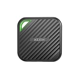 KEXIN 外付けSSD 512GB USB 3.2(Gen2) ポータブルSSD 読込最大1800MB/S PS5/PS4(メーカー動作確認済) Type-C SSD 外付け Windows/MAC/Android/Linuxに適用 超小型 コンパクト 耐衝撃 黒