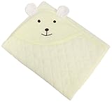 村信 アフガン パイル 耳付クマ刺繍 83cm×83cm クリーム 0070 日本製