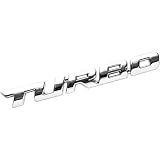 CarOver 【 3D メタル 】 汎用 TURBO ステッカー ターボ 車 車用 立体 かっこいい 文字 英語 ロゴ バイク おしゃれ シール デカール スポーツ レーシング CO-TURBO-SV
