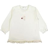 アスナロ（トップス 長袖tシャツ） 長袖Tシャツ ベビー 日本製 裾フリル スムース Tシャツ 小花柄80 バニラ