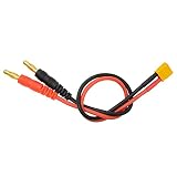 ハイテック バナナ⇒XT30 充電ケーブル 純正品 ラジコン バッテリー 充電器 アクセサリー ブラック系 HMJ465