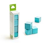 おもちゃ 4 Piece Tegu Magnetic Wooden Block Cube Set Blue [並行輸入品]