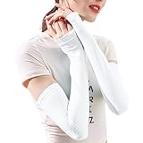 [Caqnni] アームカバー 春 秋 接触冷感 紫外線対策 可愛い 通気性 伸縮性 腕カバー 左右セット ギフト アームカバー レディース