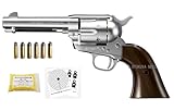 ■フルセット■ エアガン リボルバー SAA.45 Civilian シビリアン 4 3/4インチ シルバー HOPUP （精密0.12gBB弾＋ターゲットペーパーA5版2枚付き） 【東京マルイ】