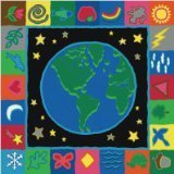 Joy Carpets Kid Essentials Geography & Environment EarthWorks Rug, Multicolored, 7'8" x 10'9" [並行輸入品