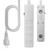 SUCCUL 電源タップ 5個口 2ピン 1.8m マグネット付き 過電流ブレーカー ほこり防止シャッター PSE認証済み スイングプラグ トラッキング予防 コンセント タコ足 延長コード