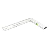 F Fityle 250mm スコヤ 直角 定規 90度 　測定ルーラー トライ スクエア 木工工具