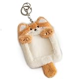 [TOMMYFIELD] トレカカード 推し活 トレカケース キーホルダー ふわふわ トレカホルダー (ねこ) [並行輸入品]